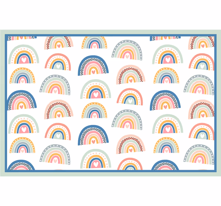 Tenda a rullo cameretta motivo arcobaleno minimalista - TenStickers