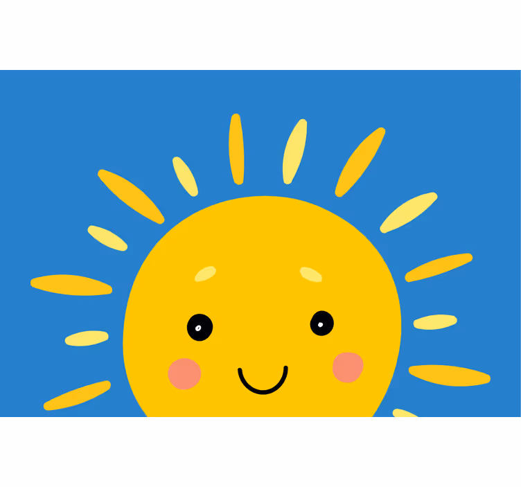Tenda a rullo cameretta sole con faccina - TenStickers