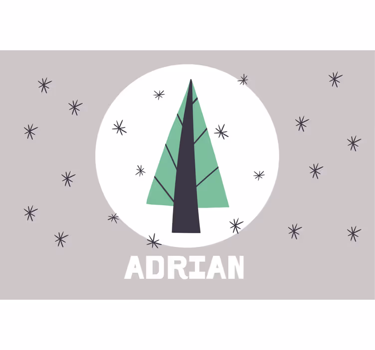 Tenda a rullo cameretta albero di natale personalizzato - TenStickers