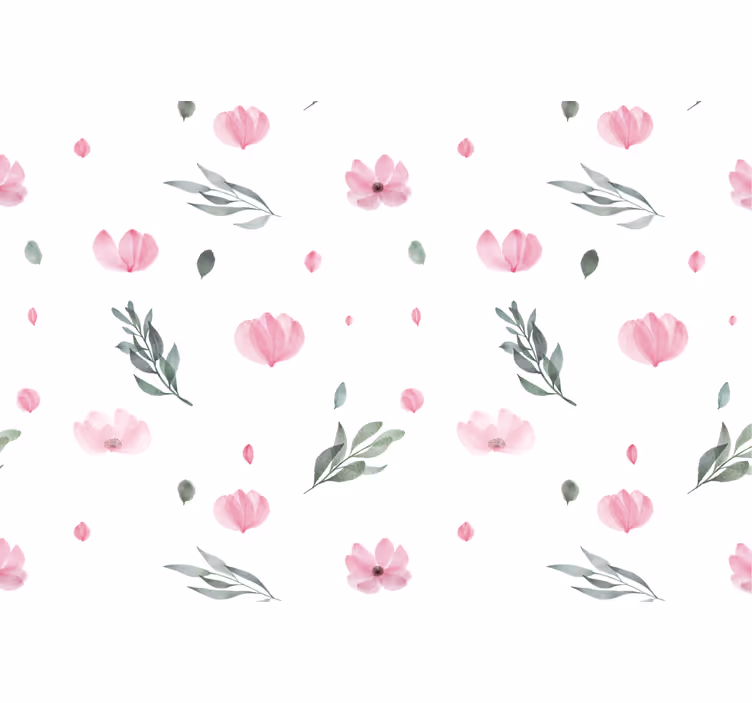 Tenda a rullo cameretta fiori piccoli minimalisti rosa - TenStickers