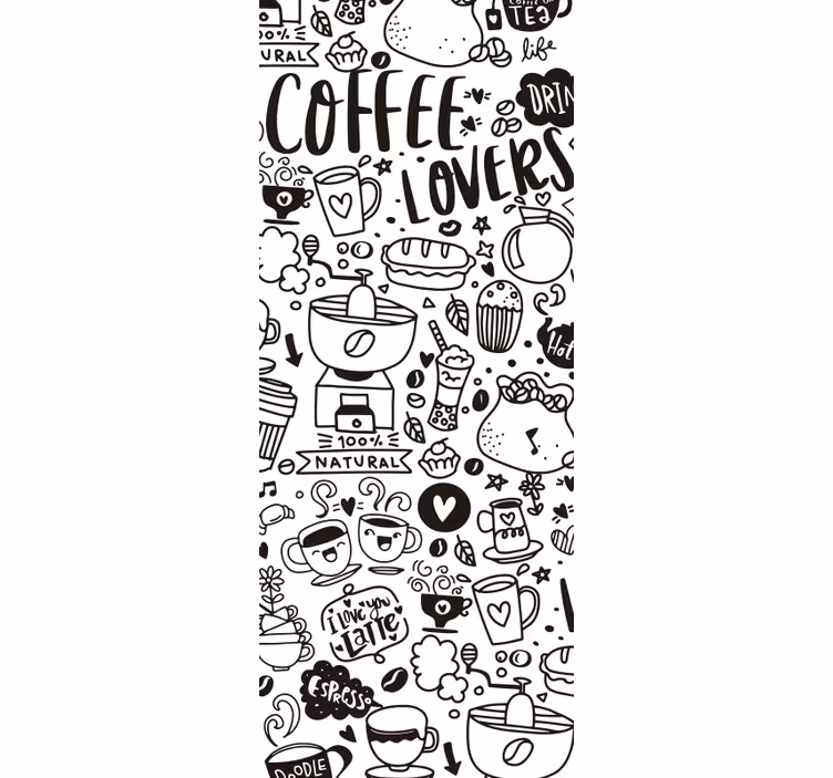 Tenda a rullo cucina disegni traslucidi caffè - TenStickers