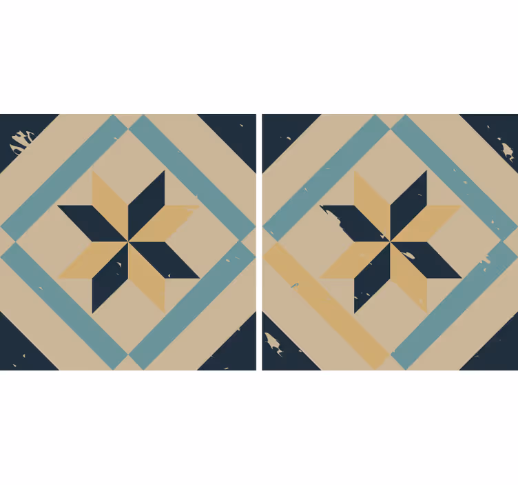 Tenda a rullo cucina design elegante piastrelle cemento - TenStickers