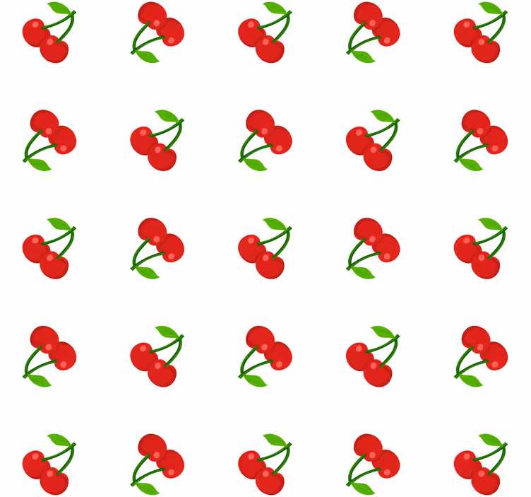 Tenda a rullo cucina confetti di ciliegia - TenStickers