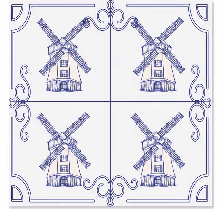 Tenda a rullo cucina design quattro mulini - TenStickers