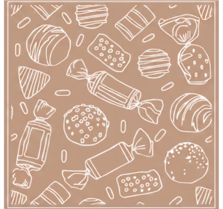 Tenda a rullo cucina piastrelle caramello - TenStickers