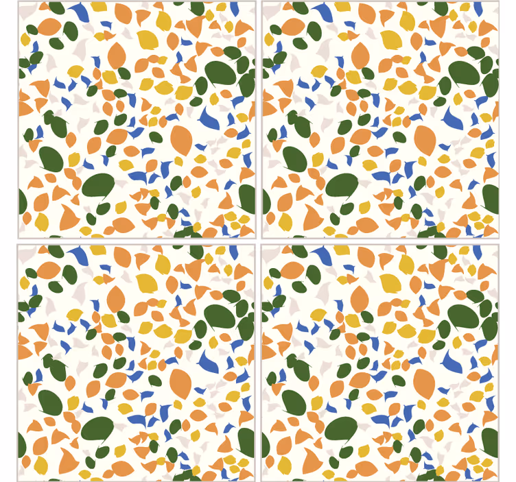 Tenda a rullo cucina effetto piastrelle terrazzo - TenStickers