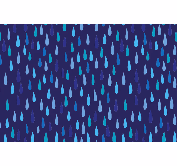 Tenda a rullo blu goccia d'acqua irregolare - TenStickers