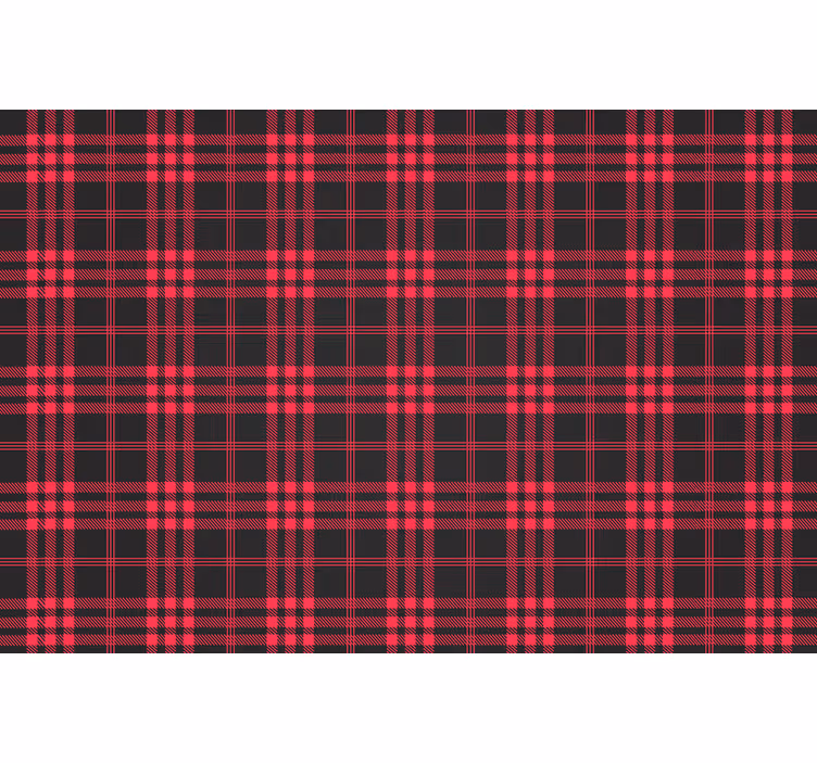 Tenda a rullo rossa motivo tartan natalizio - TenStickers