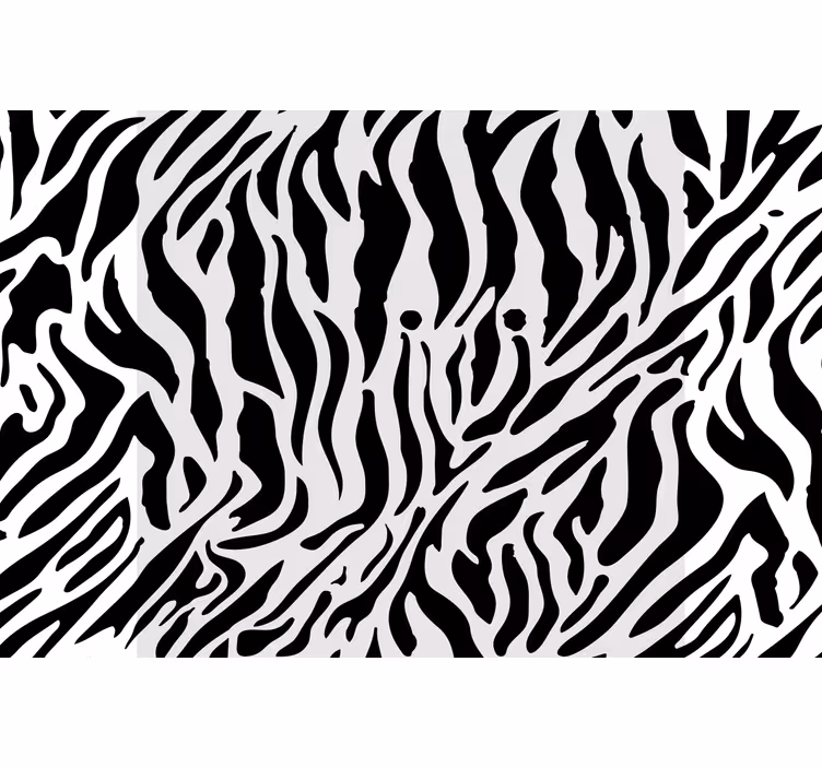 Tenda a rullo nera a motivo zebra - TenStickers