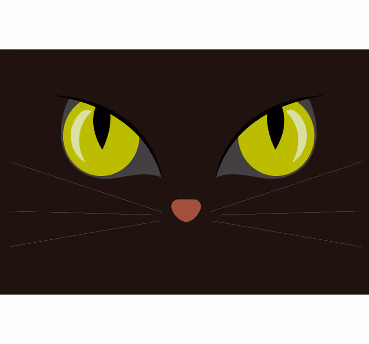 Tenda a rullo nera gatto nero di halloween spaventoso - TenStickers