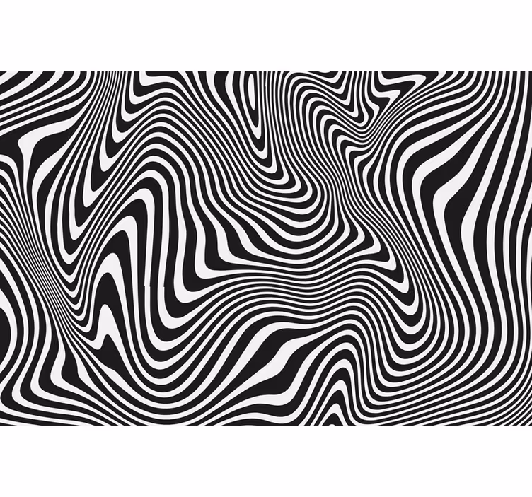 Tenda a rullo nera effetto zebra 3d - TenStickers