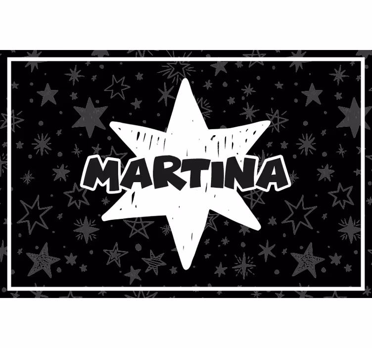 Tenda a rullo nera stella personalizzata - TenStickers