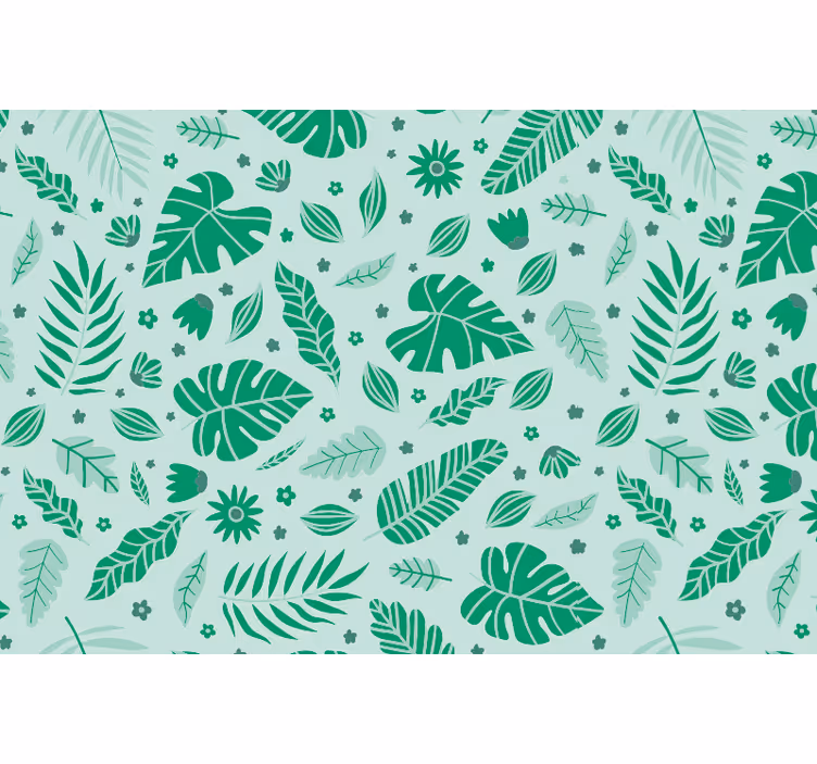 Tenda a rullo verde foglie tropicali - TenStickers