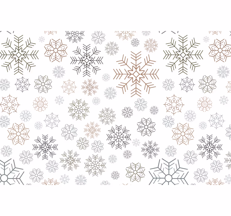 Tenda a rullo grigia con motivo fiocchi di neve - TenStickers