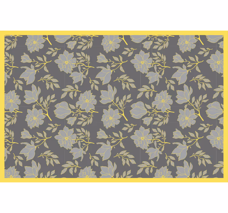Tenda a rullo grigia fiori pantone - TenStickers