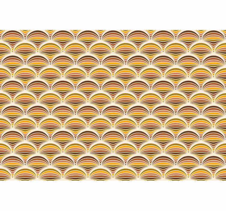 Tenda a rullo beige motivo anni 70 - TenStickers