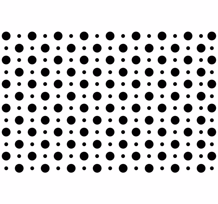 Tenda a rullo nera con motivo a pois semplice - TenStickers