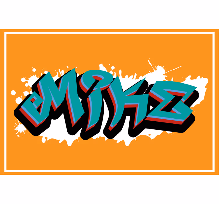 Tenda a rullo arancione stile graffiti selvaggio - TenStickers