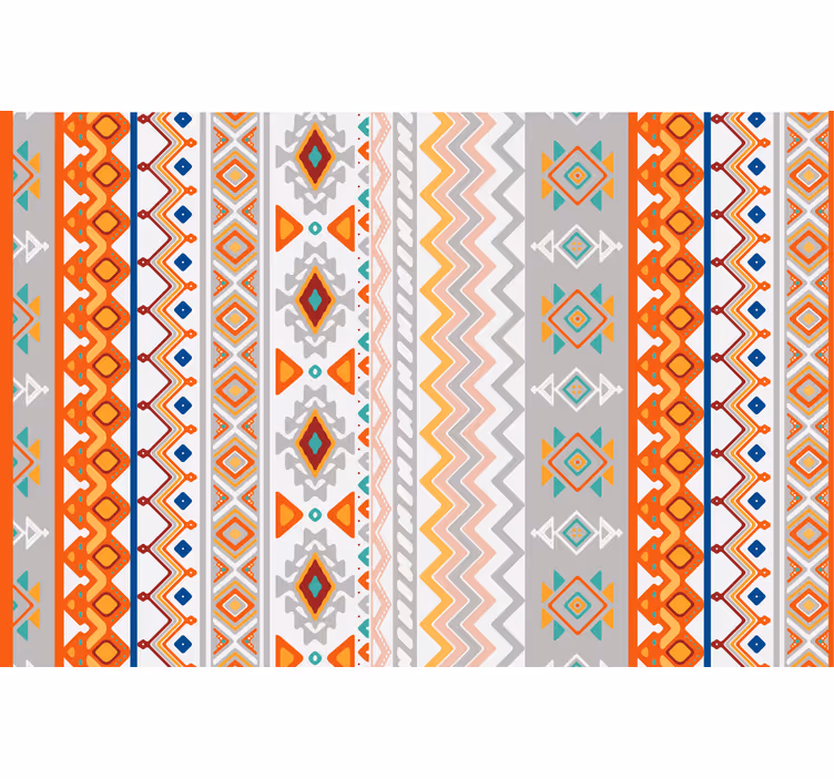 Tenda a rullo arancione motivo bohemien - TenStickers