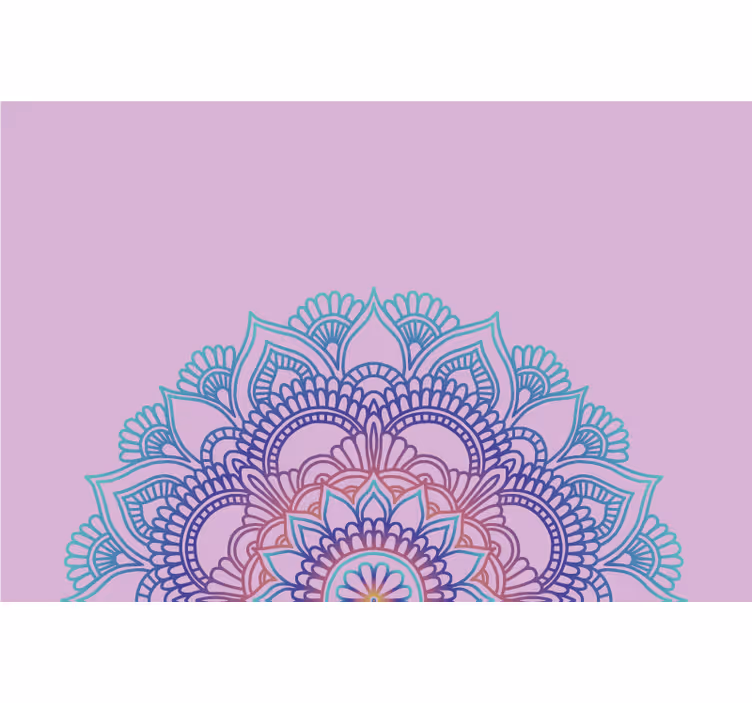 Tenda a rullo porpora mezza mandala - TenStickers