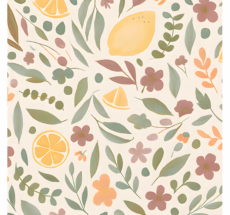 Tenda a rullo esterni design floreale limone - TenStickers