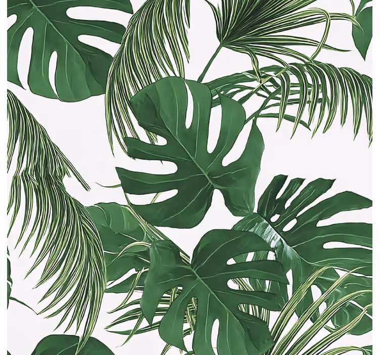 Tenda a rullo esterni design foglie tropicali - TenStickers