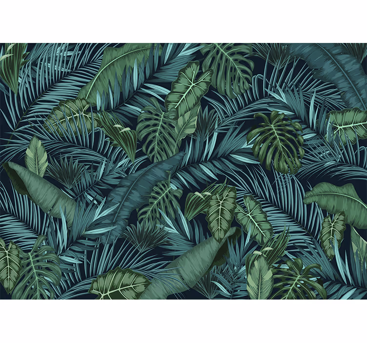 Tenda a rullo camera da letto jungle wallpaper - TenStickers