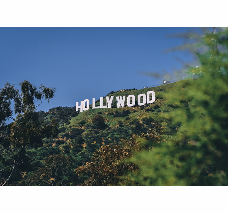 Tenda a rullo camera da letto insegna di hollywood - TenStickers