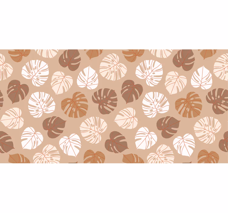 Tenda a rullo camera da letto piante tropicali beige - TenStickers