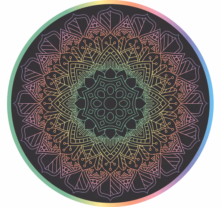 Tenda a rullo camera da letto mandala arcobaleno - TenStickers