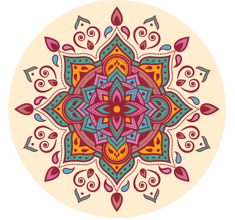 Tenda a rullo camera da letto mandala rosa - TenStickers