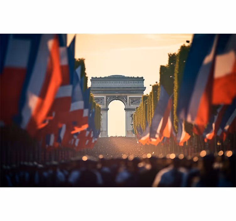 Tenda a rullo soggiorno festa nazionale a parigi - TenStickers