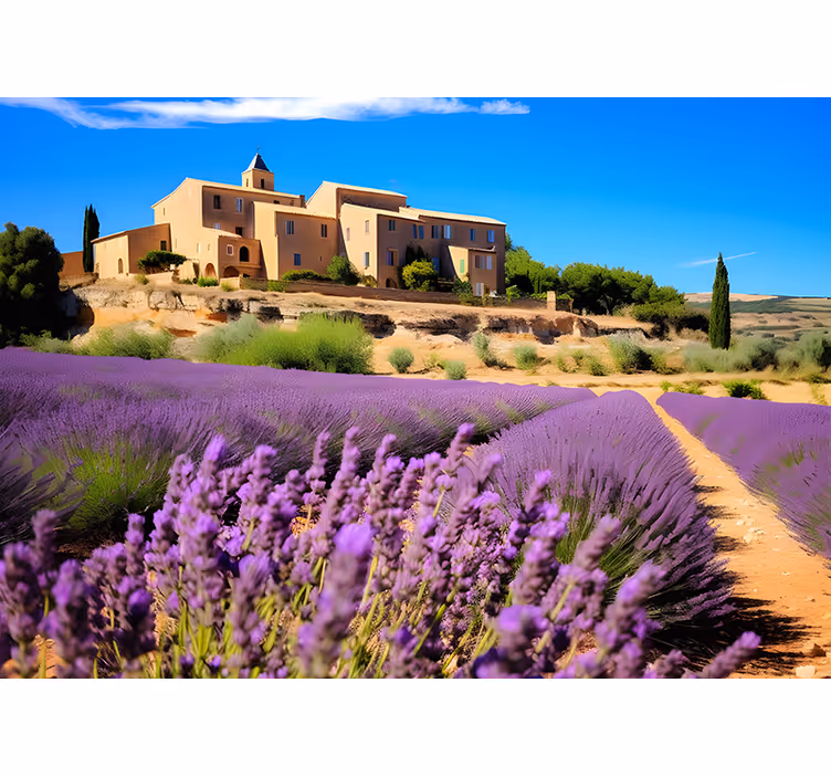 Tenda a rullo soggiorno campo di lavanda provenzale - TenStickers