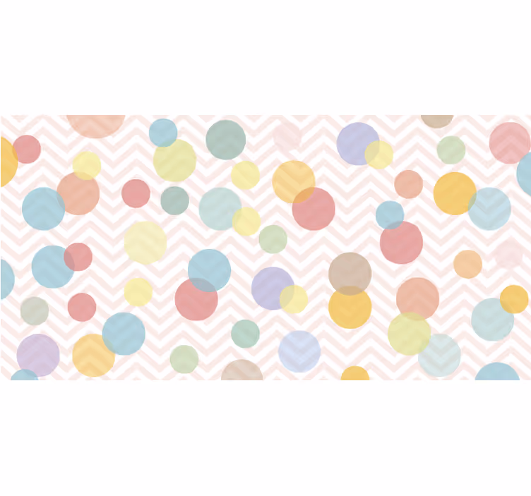 Tenda a rullo cameretta pois colorati zigzag - TenStickers
