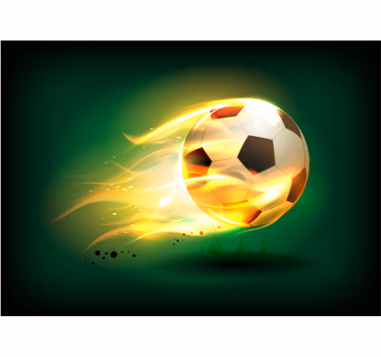 Tenda a rullo cameretta pallone di calcio infuocato - TenStickers