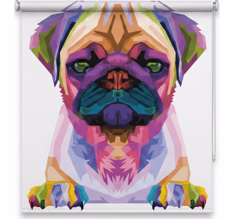 Tenda a rullo cameretta animali geometrici cane - TenStickers