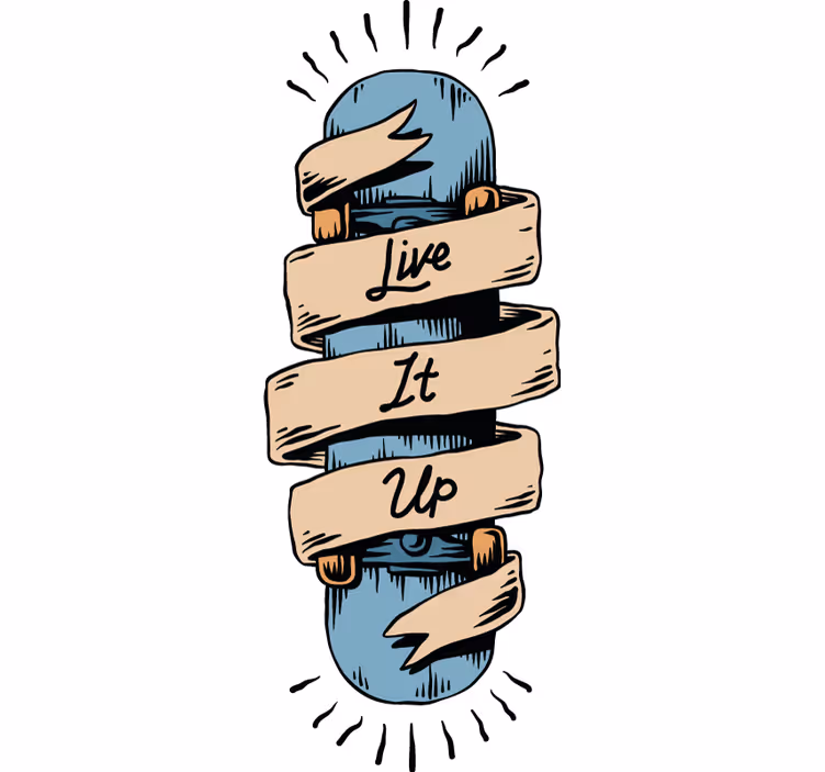 Tenda a rullo camera ragazzi testo skateboard - TenStickers