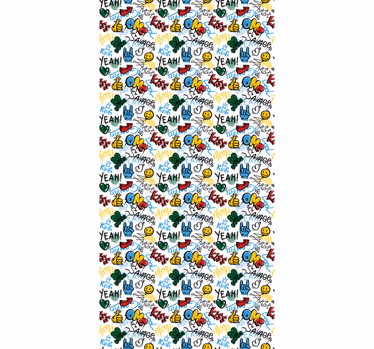 Tenda a rullo camera ragazzi graffiti urbano doodle - TenStickers