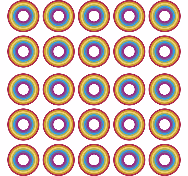 Tenda a rullo camera ragazzi geometrici arcobaleno - TenStickers