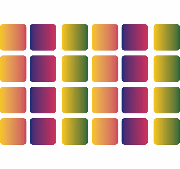 Tenda a rullo camera ragazzi geometrici quadrati arcobaleno - TenStickers