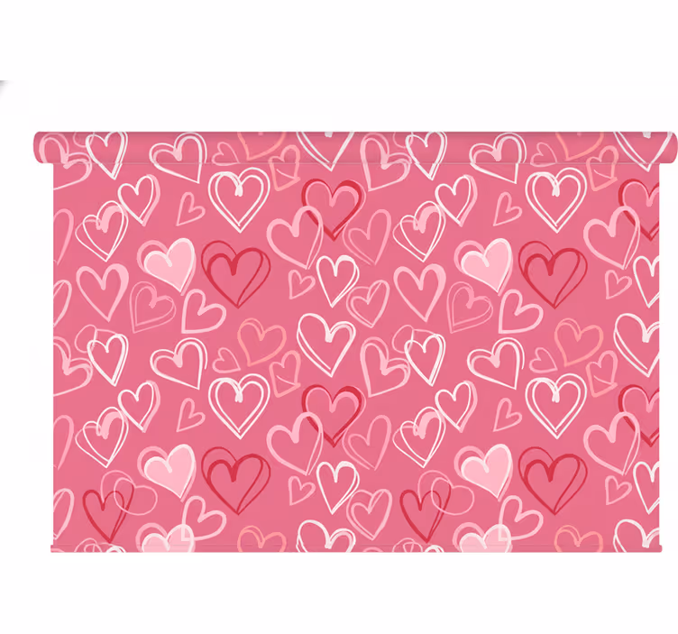 Tenda a rullo camera ragazzi cuori bellissime - TenStickers