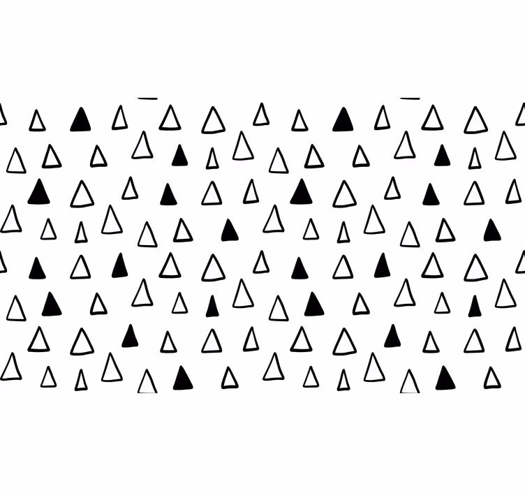 Tenda a rullo bianca piccoli triangoli nordici - TenStickers