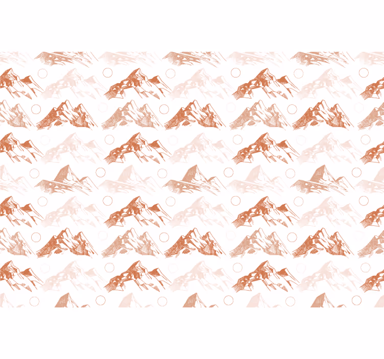 Tenda a rullo bianca con motivo montagne terracotta - TenStickers