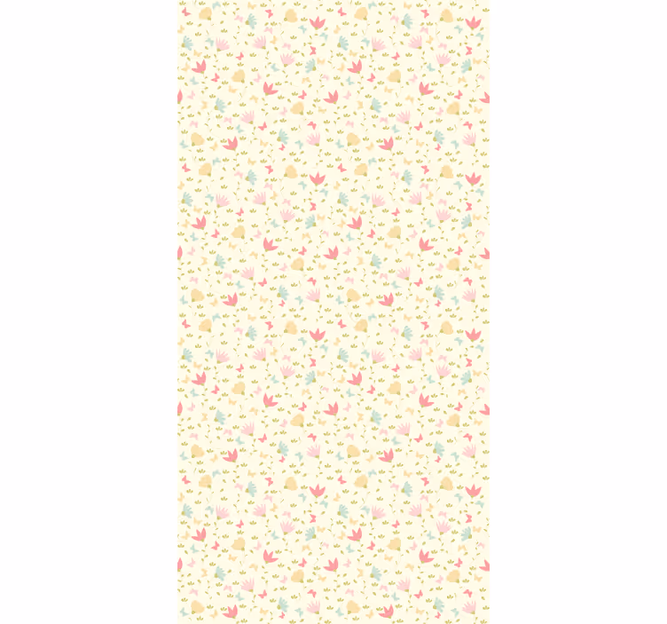 Tenda a rullo fiori farfalle gialle - TenStickers