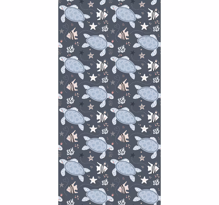 Tenda a rullo animali tartarughe e pesci sottomarini - TenStickers