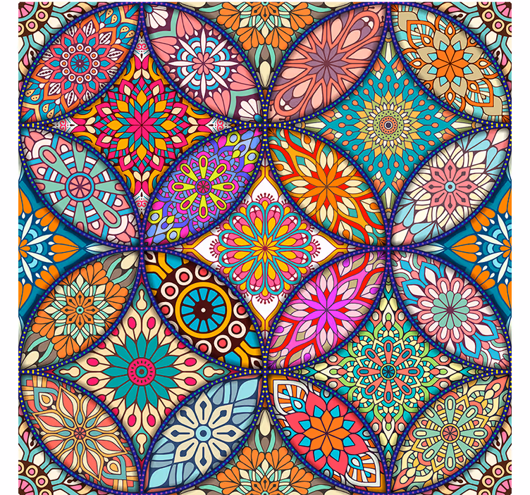 Tenda a rullo bagno mandala colorati - TenStickers
