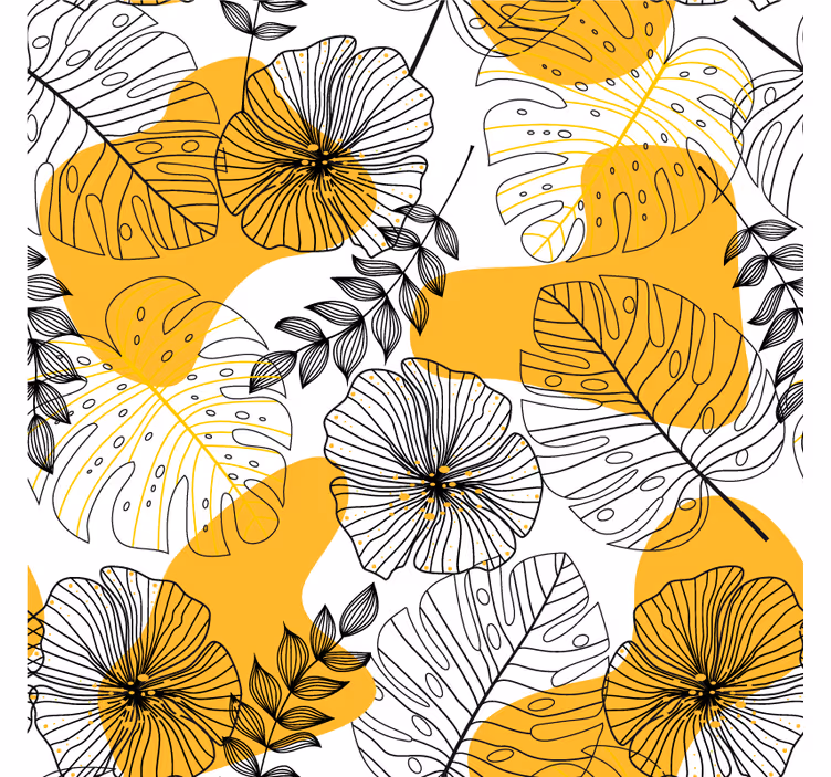 Tenda a rullo bagno stile nordico pianta tropicale - TenStickers