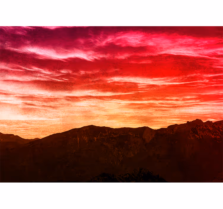 Tenda a rullo bagno colori estetici tramonto e nuvole - TenStickers