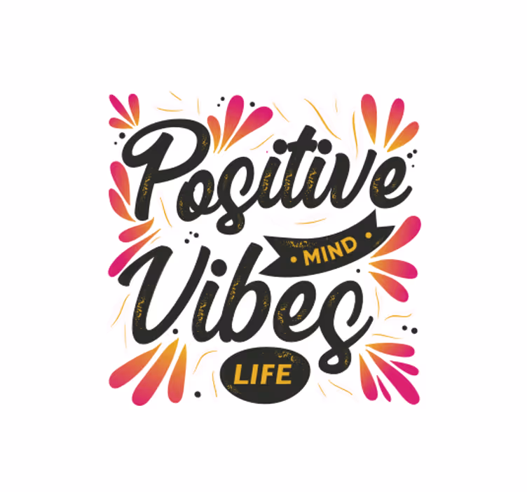 Tenda a rullo per ufficio mente positiva vibrazioni positive - TenStickers