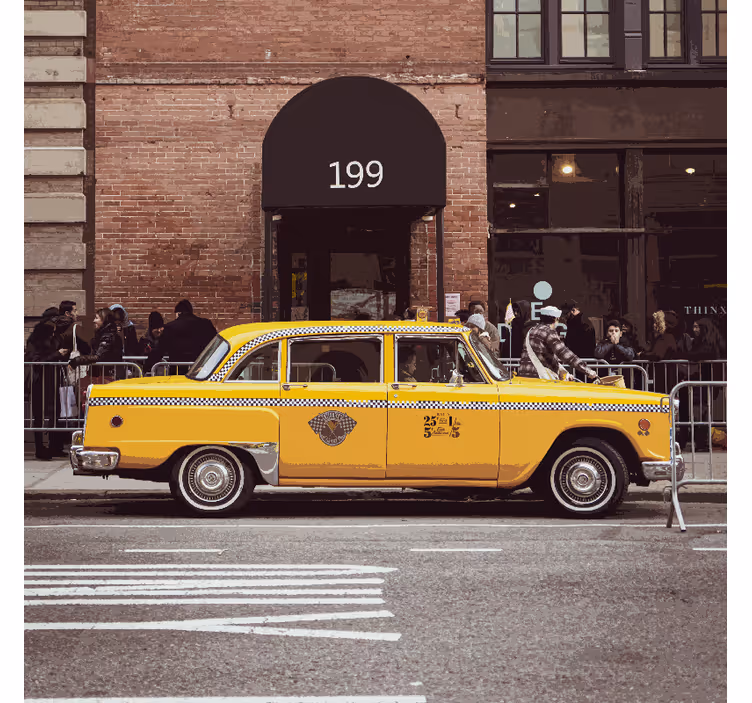 Tenda a rullo per ufficio illustrazione taxi gialli new york - TenStickers